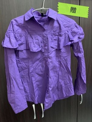 贈品 女裝紫色長袖襯衫