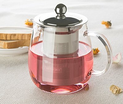 [便利小舖] 耐熱加厚玻璃茶壺下午泡茶壺過濾網綠茶紅茶泡茶壺 169b
