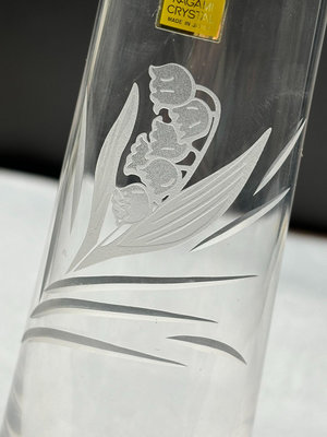 日本回流KAGAMI水晶花瓶 口4cm 最大直徑5.5cm