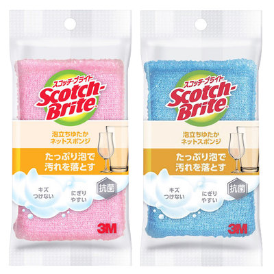 3M日本 ├抗菌餐具海綿┤ Scotch Brite 超細緻泡沫 抗菌 清潔海綿 菜瓜布