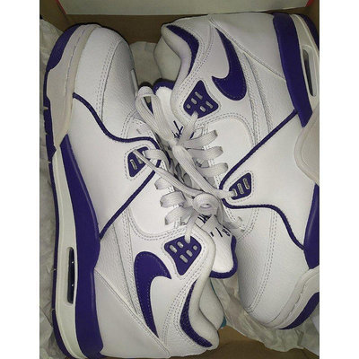 Nike Air Flight 89 Court Purple 白紫 氣墊籃球 公司現貨 CN0050慢跑鞋【ADIDAS x NIKE】