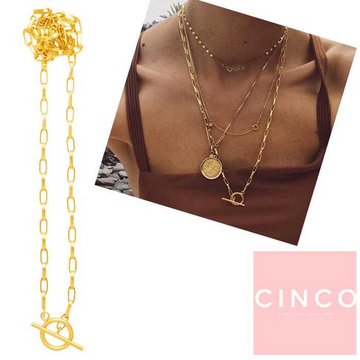 葡萄牙精品 CINCO 台北ShopSmart直營店 Pernille necklace 24K金鎖扣項鍊