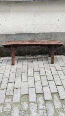 【二手】一張老式的櫸木長凳做工漂亮講究牙板都在凳子挺重的品 老貨 舊藏 古玩【微淵古董齋】-10641