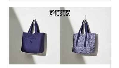 【iBuy瘋美國】【回饋價】全新正品 Victoria's Secret 維多利亞的秘密 PINK 帆布LOGO款肩背包 書包 托特包