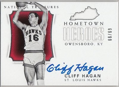 NBA球星卡 Panini 老鷹隊傳奇 克里夫 哈根 國寶親筆簽字卡英雄~特價