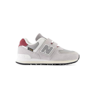 New Balance NB574 童鞋 灰紅色 中童 魔鬼氈 慢跑鞋 PV574KBR