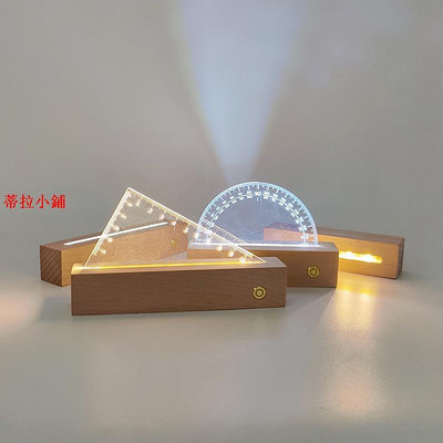 新品小夜燈發光底座DIY木質工藝品擺件創意USB手工亞克力禮品燈具配件