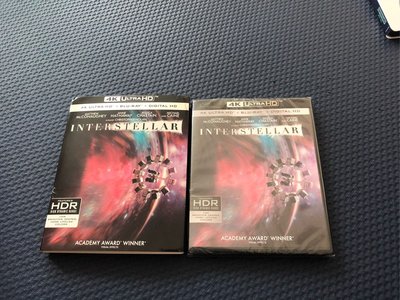 星際效應 4K UHD+BD 雙碟外紙套三碟限定版  (美版）