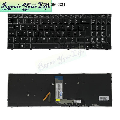 電腦零件雷神911 Plus神舟戰神GX7 GX8 TX9 CT7DK CT5DK GX9 N970鍵盤UK筆電配件