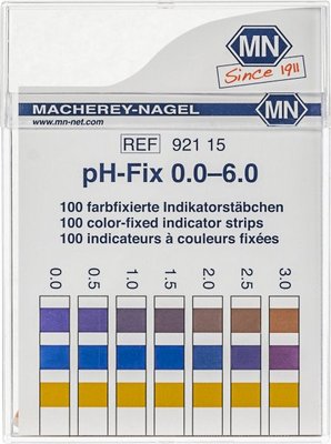 【pH試紙】pH0~6 編號92115德國pH-Fix高精度試紙
