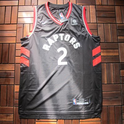 NBA球衣暴龍隊暴龍2號球衣LEONARD倫納德球衣黑色籃球服籃球背心上衣電繡刺繡