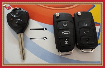 TOYOTA 汽車鑰匙 CAMRY ALTIS VIOS YARIS WISH 晶片鑰匙 改裝摺疊鑰匙