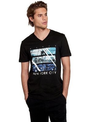 Guess 城市短袖T恤上衣男生 深藍黑色現貨加拿大代購