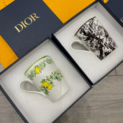 Dior新款馬克杯/水杯 選用頂級出口歐美高骨瓷胚，國際大公司礦物顔料全套包裝