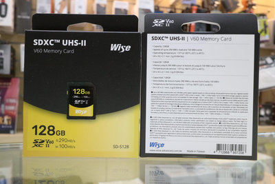 【日產旗艦】Wise SDXC UHS-II 128GB V60 128G 讀取290MB 寫入100MB 高速記憶卡 公司貨