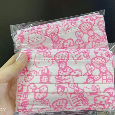 【花花專賣店】日本hello kitty 印花成人一次性防護口罩
