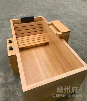日本檜木浴缸泡澡木桶浴桶洗澡美容會所泡澡桶木質成人浴盆定制