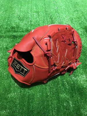 棒球世界ZETT 棒壘球手套11.5吋投手檔特價不到 65折紅色皇冠刀模