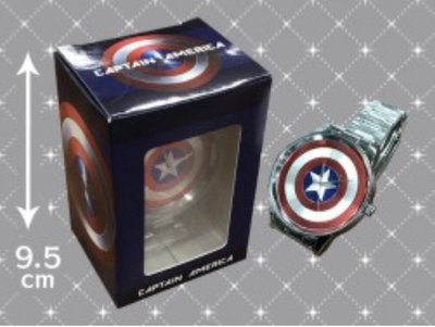 ［進擊的海賊］日本帶回 正版 MARVEL 漫威 復仇者聯盟 終局之戰 美國隊長 盾牌 造型 手錶 錶 全新現貨 限量