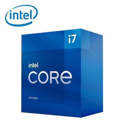 全新 Intel 八核 Core i7-11700 8C16T/2.5GHz(Turbo 4.9GHz) 65W 公司貨