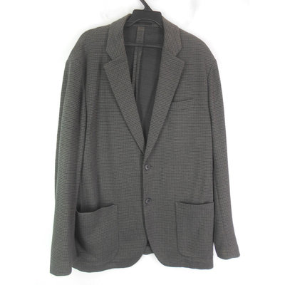 男 ~【UNIQLO】鐵灰色千鳥格紋西裝外套 XL號(5D6)~99元起標~