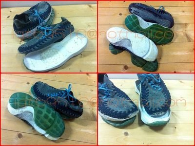 Nike Air Footscape Woven Chukka  藍+灰色 麂皮 編織鞋 側綁 藤原浩 陳冠希潮鞋三層重拆重黏