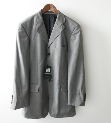 瑞士西裝品牌 Strellson 全新 灰色 純羊毛 休閒西裝外套 44號
