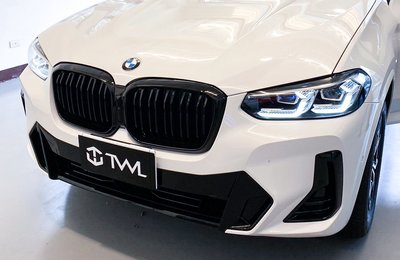 《※台灣之光※》全新 寶馬 BMW G02 X4 G01 X3 22年有環景版本亮光黑亮黑雙線鼻頭組水箱罩