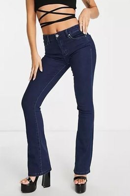 代購Blank NYC high rise flared jeans深藍顯瘦合身帥氣俐落牛仔褲W24-28