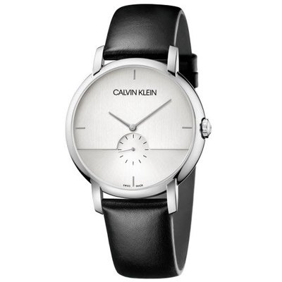 『中美鐘錶』可議價 Calvin Klein CK 男紳士簡約小秒針時尚腕錶(K9H2X1C6)