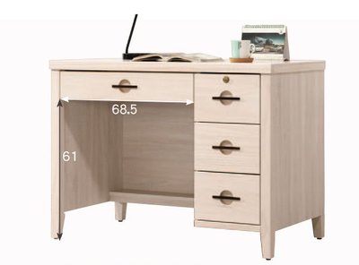 ☆[新荷傢俱] T 401簡約水洗白/原木色3.5尺書桌 / 質感書桌 / 歐式辦公桌 / 櫃台桌
