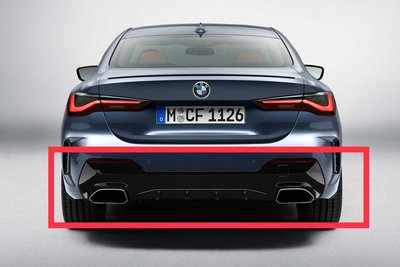 (B&amp;M原廠精品）全新BMW 德國原廠 新四系 雙門 G22 G23升級M440i 方管套件 MPA 尾飾管 後下巴 空力套件（碳纖維 尾翼、前下巴也有）