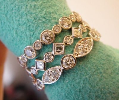 (已割愛) Tiffany PT950 Jazz 整圈白金鑽石線戒,專櫃價13萬5000元