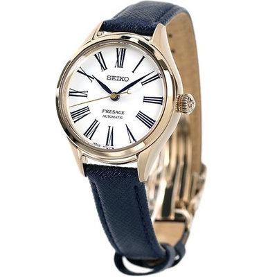 預購 SEIKO PRESAGE SRRX002 精工錶 機械錶 34mm 白面盤 牛皮錶帶 珐瑯 女錶
