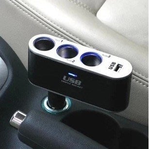 車充 擴充1對3 USB 車充 點菸器 點煙器 充電器 車用 點菸座 一分三 手機充電 12V 1拖3