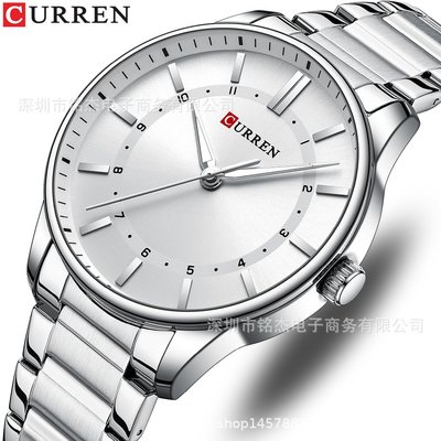 男士手錶 CURREN卡瑞恩8430外貿男士鋼帶商務手錶簡約男士防水石英腕錶男錶