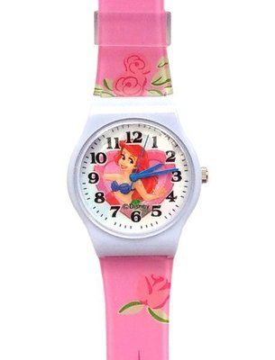 【卡漫迷】 小美人魚 公主 膠錶 L ㊣版 Ariel 迪士尼 愛麗兒 手錶 兒童錶 卡通錶 卡通錶 Mermaid