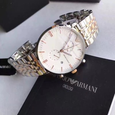 公司貨ARMANI亞曼尼 情侣款時尚休閒手錶 AR0399