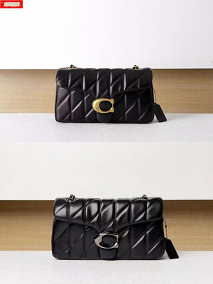 COACH 新品 CP150 quilting tabby珩縫工藝的鏈條tabby 酷酷的暗黑扣 低調又高級的銀色扣