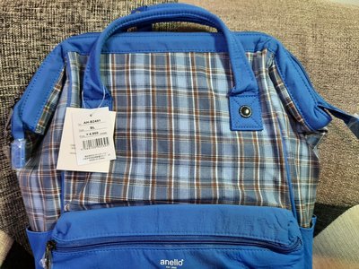 日本銷售冠軍氣質藍格紋anello (大容量後背包書包媽媽包帆布包