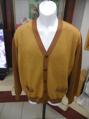 (二手)Punto Blanco 西班牙製 羊毛混紡開襟式菱形紋針織外套(XL)(B255)