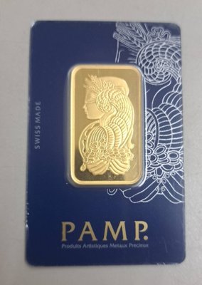 【台北周先生】工廠現貨 一盎司 黃金條塊 9999純金 瑞士PAMP 1OZ 檢驗卡裝 財富女神 1 OUNCE