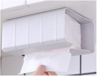 13166c 日本進口 好品質 日式 黏貼式 袋子收納 廚房 桌上櫥櫃子牆壁上壁掛式 捲筒面紙架盒衛生紙盒紙巾收納盒禮品