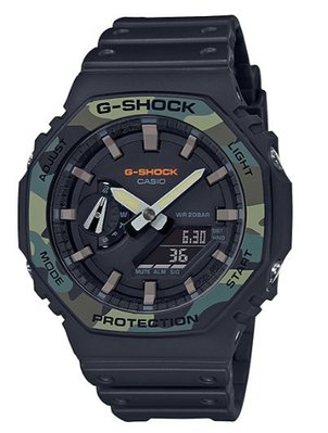 【CASIO G-SHOCK】(公司貨) GA-2100SU-1A  錶圈上印有迷彩圖案，打造出精彩出色的嶄新設計