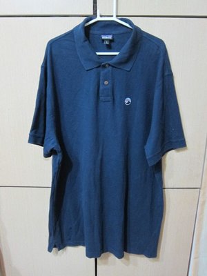 衣市藍~Patagonia ORGANIC COTTON 短袖POLO衫 (XL~深藍~) (220817)