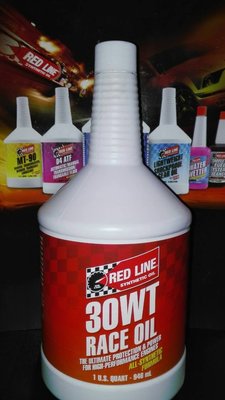美國紅線正原廠公司貨.RED LINE 3owT RACE油是全合成機油配方僅供賽車引擎。本產品不用於街頭使用.馬克車業