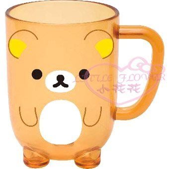 ♥小公主日本精品♥Rilakkuma拉拉熊懶懶熊輕鬆熊咖啡熊圖案造型杯漱口杯茶杯水杯透明杯11205500