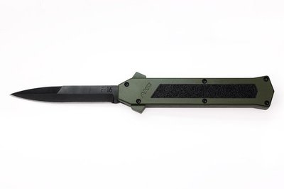 【angel 精品館 】義大利紳士 OTF 自動刀 AKC F16BN-MIL 軍事黑刃綠柄彈刀