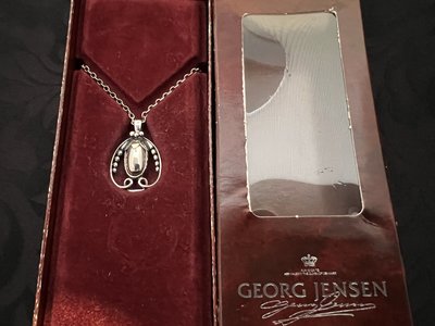 Georg Jensen 喬治傑生 1990 年度銀石項鍊