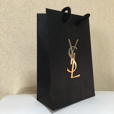 YSL 聖羅蘭 (現貨) 黑色 專櫃紙袋(小)禮品袋 禮物袋 手提紙袋 高質感 情人節 送禮【天使愛美麗】